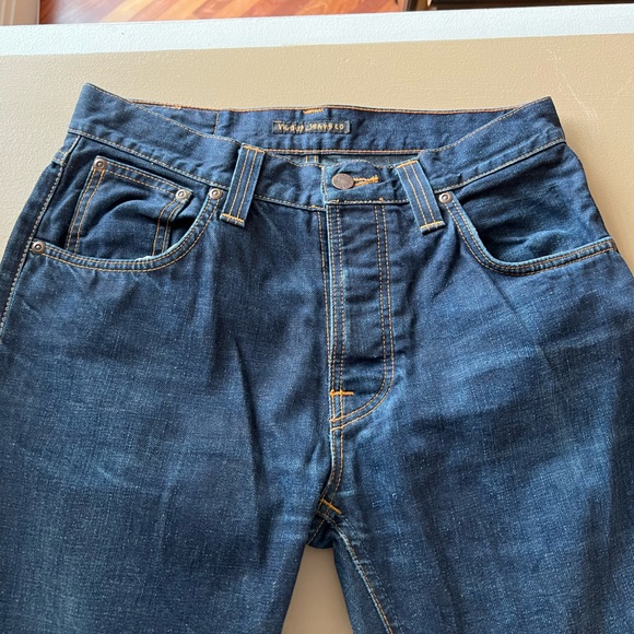 Nudie Jeans | Sharp Bengt Style in a Recycle Dark Worn Wash - W 30” L 34” - Picture 2 of 7